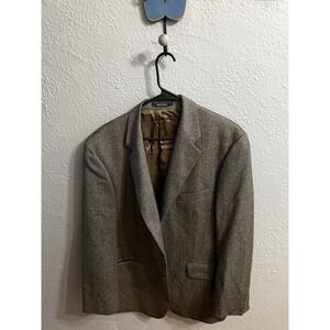 Chaps Blazer Mens  Size 46R Charcoal ‎ Gray Wool Sport Coat Suit Jacket